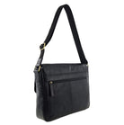 Pierre Cardin Classic Leather Messenger/Laptop Bag in Black