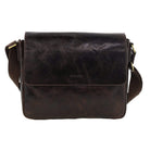 Pierre Cardin Classic Leather Messenger/Laptop Bag in Chocolate