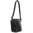 Pierre Cardin Men's Leather Crossbody Bag in Black
