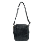Pierre Cardin Men's Leather Crossbody Bag in Black