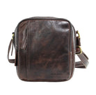 Pierre Cardin Men's Leather Crossbody Bag in Chocolate