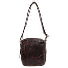 Pierre Cardin Men's Leather Crossbody Bag in Chocolate