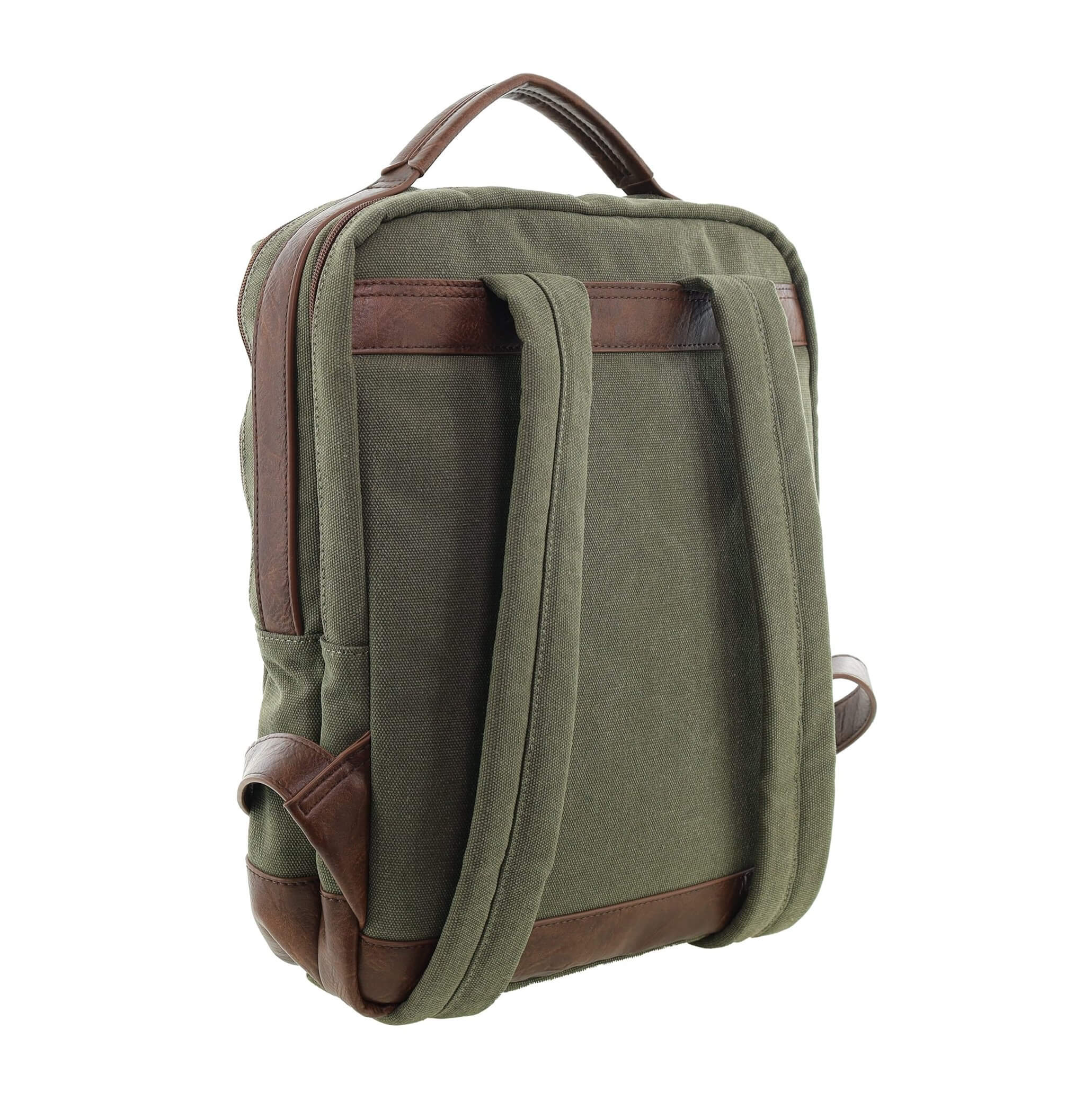 Pierre Cardin Canvas Backpack in Brown