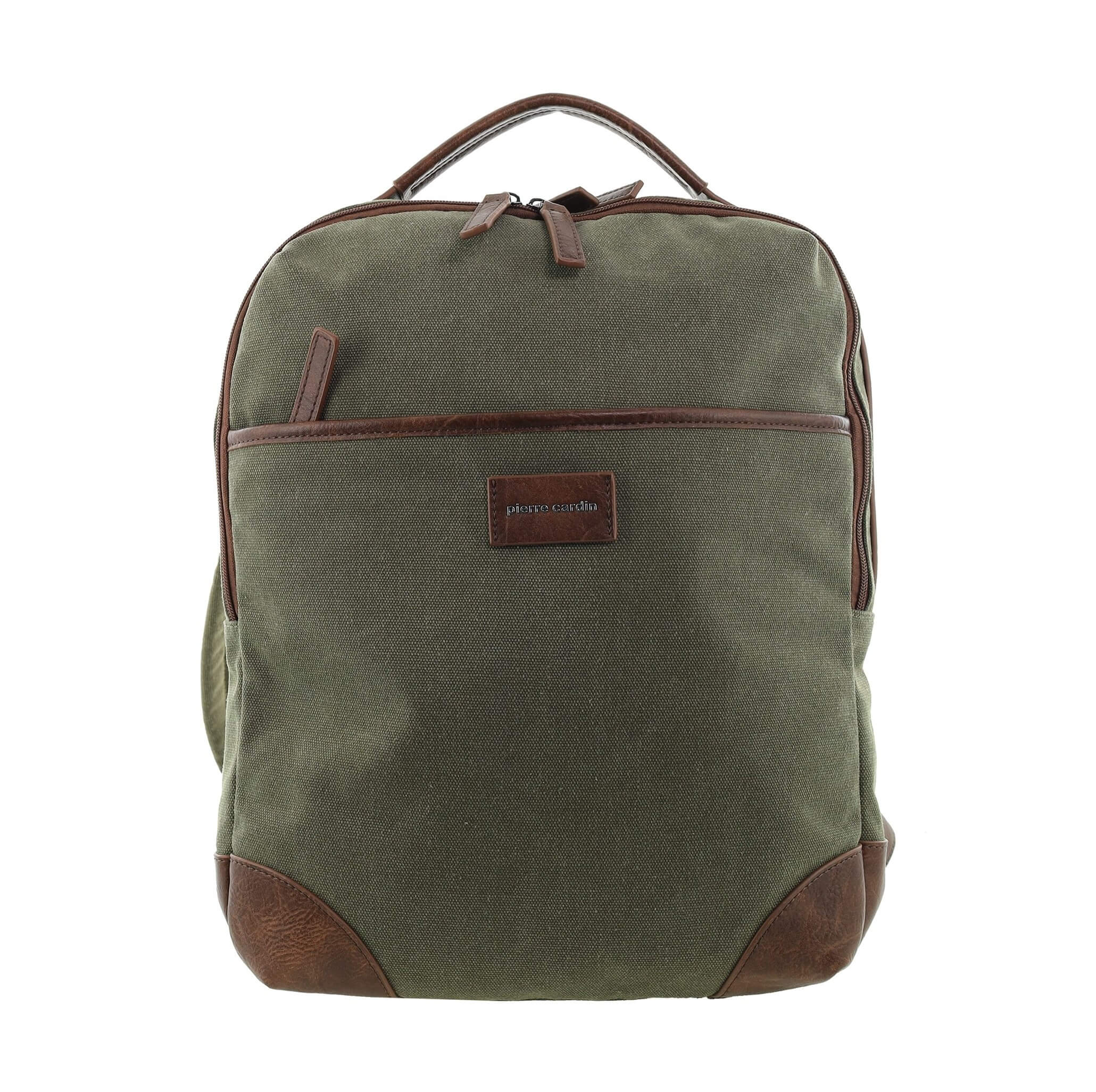 Pierre Cardin Canvas Backpack in Brown