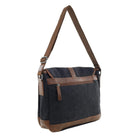 Pierre Cardin Canvas Messenger Bag in Black