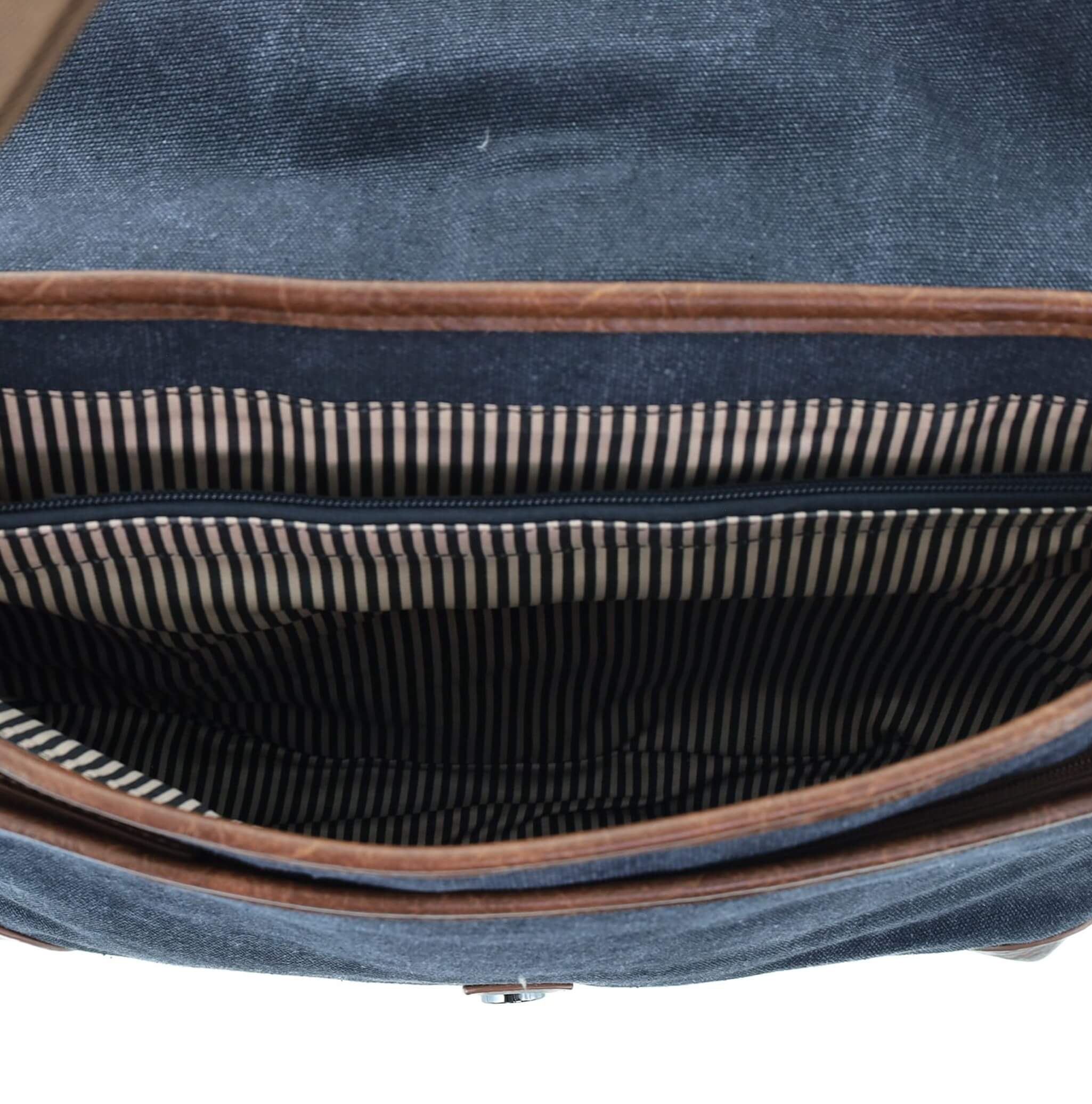 Pierre Cardin Canvas Messenger Bag in Black