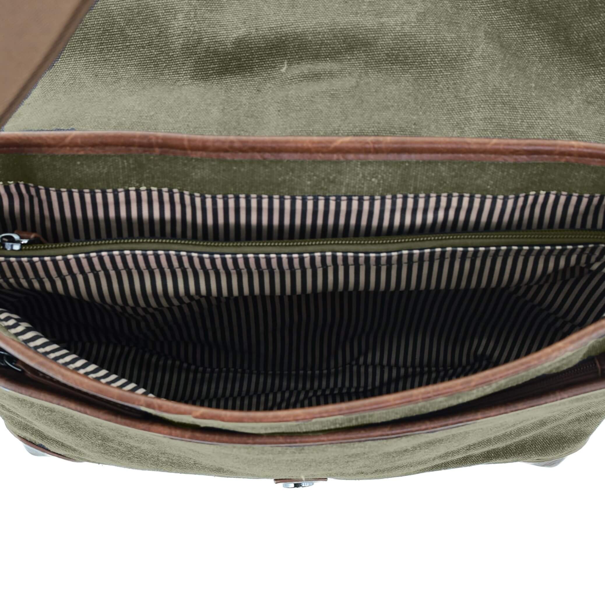 Pierre Cardin Canvas Messenger Bag in Brown
