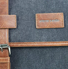 Pierre Cardin Canvas Laptop Satchel in Black
