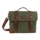 Pierre Cardin Canvas Laptop Satchel in Brown