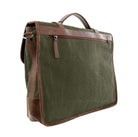 Pierre Cardin Canvas Laptop Satchel in Brown
