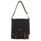 Pierre Cardin Canvas Buckle Satchel In Black