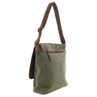 Pierre Cardin Canvas Buckle Satchel In Brown