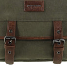 Pierre Cardin Canvas Buckle Satchel In Brown