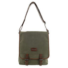 Pierre Cardin Canvas Buckle Satchel In Brown
