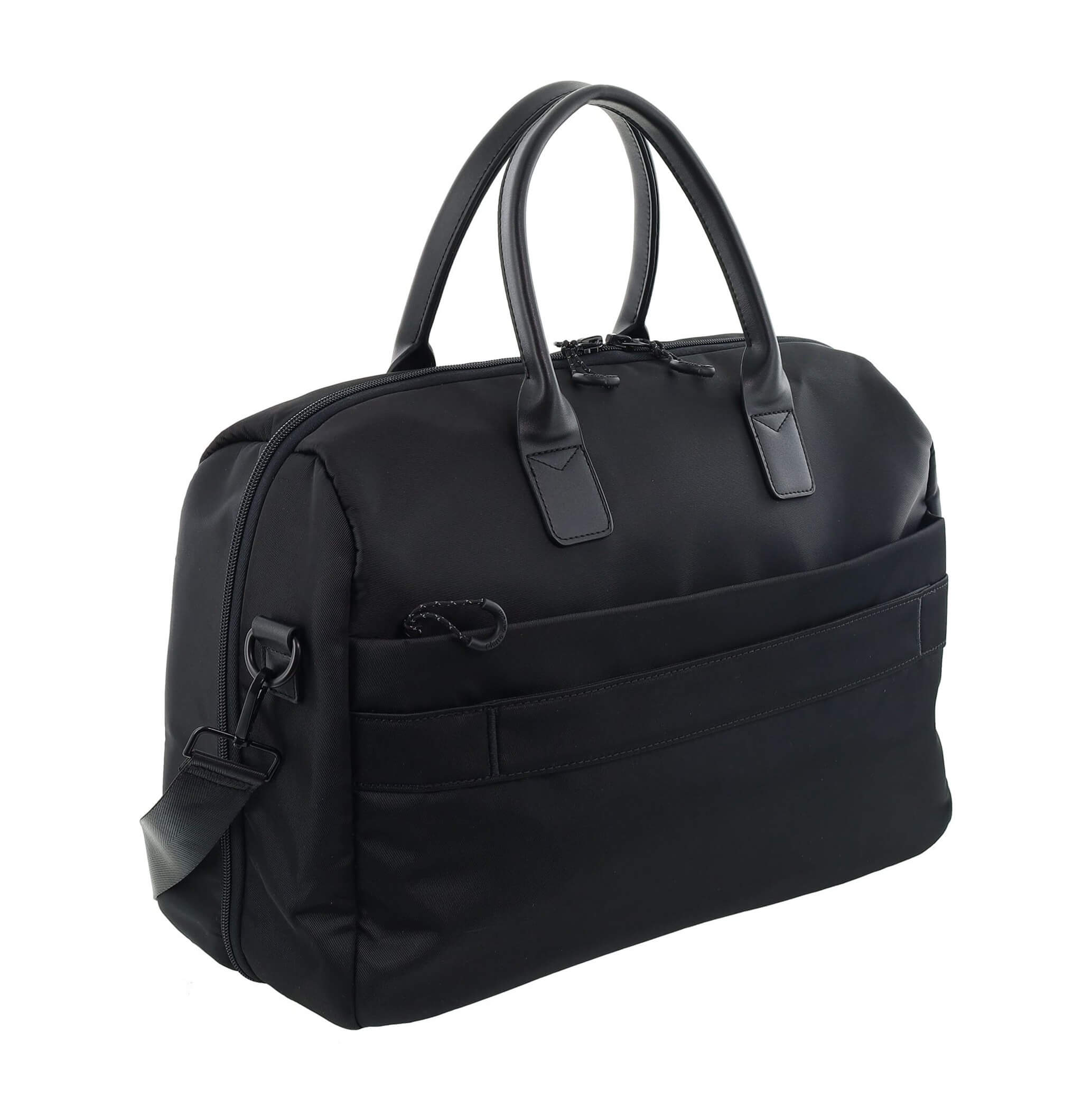 Pierre Cardin Luxe Nylon Carry-On Bag In Black