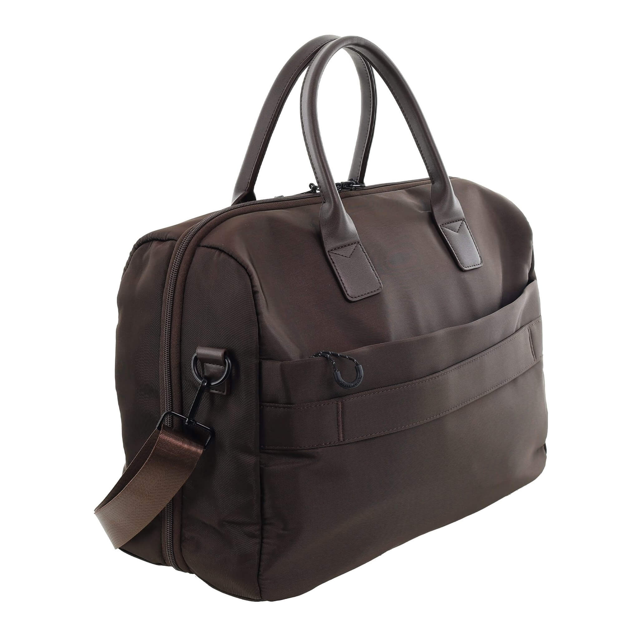 Pierre Cardin Luxe Nylon Carry-On Bag In Chocolate