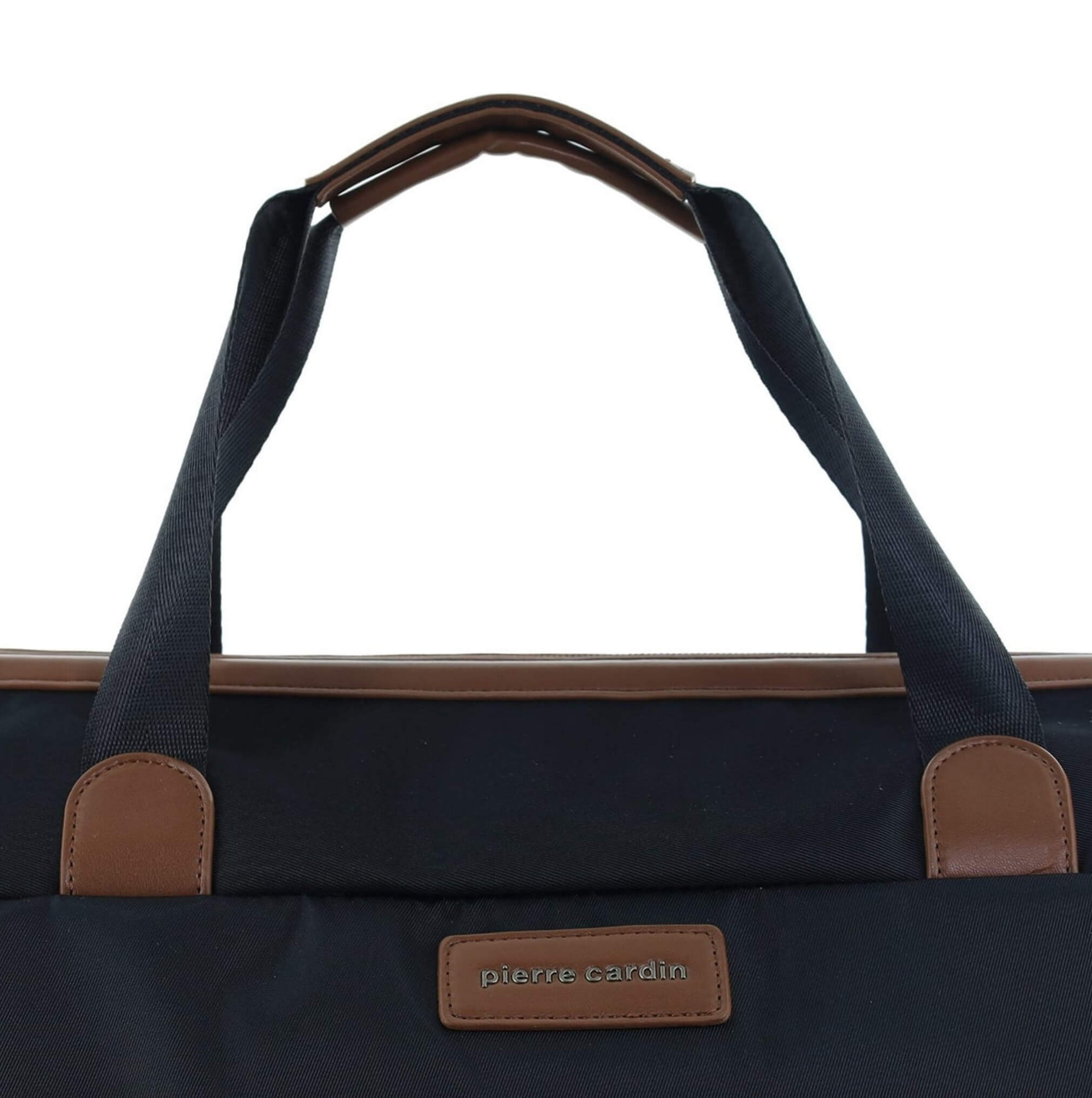 Pierre Cardin Nylon Euro Overnighter Carry-On In Black