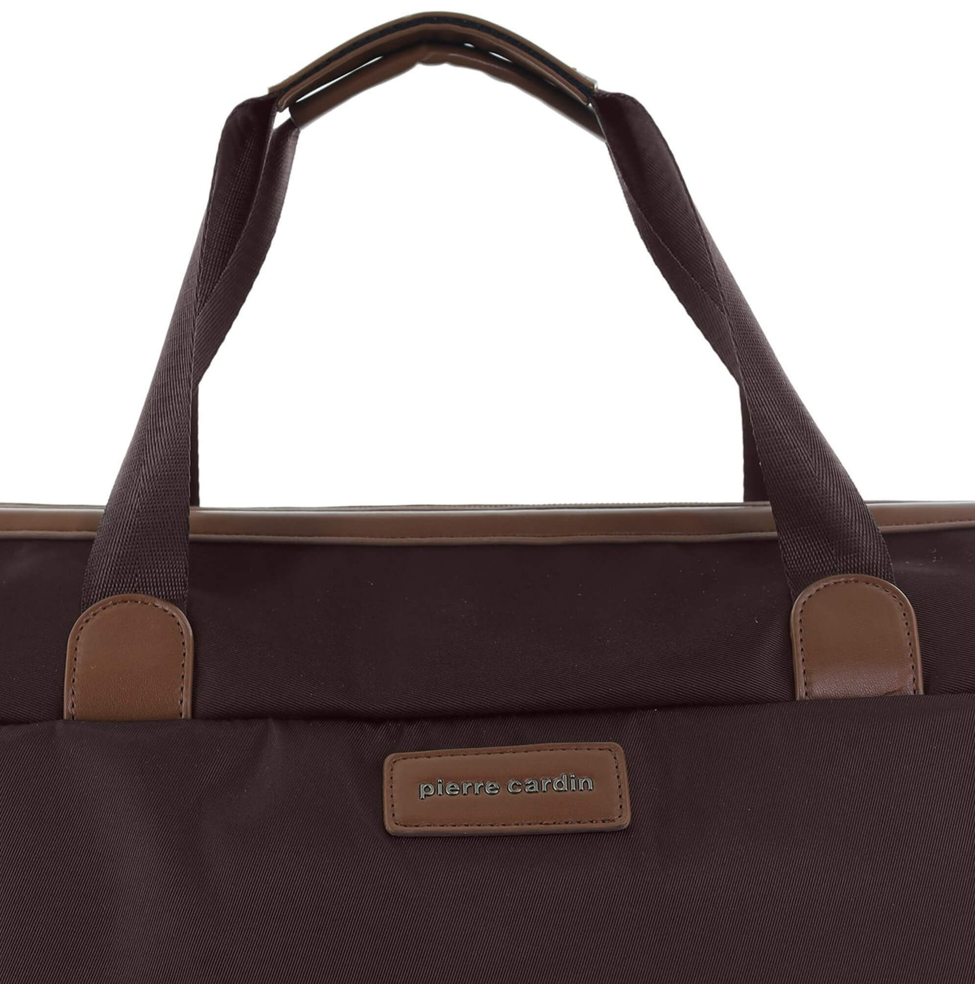 Pierre Cardin Nylon Euro Overnighter Carry-On In Chocolate