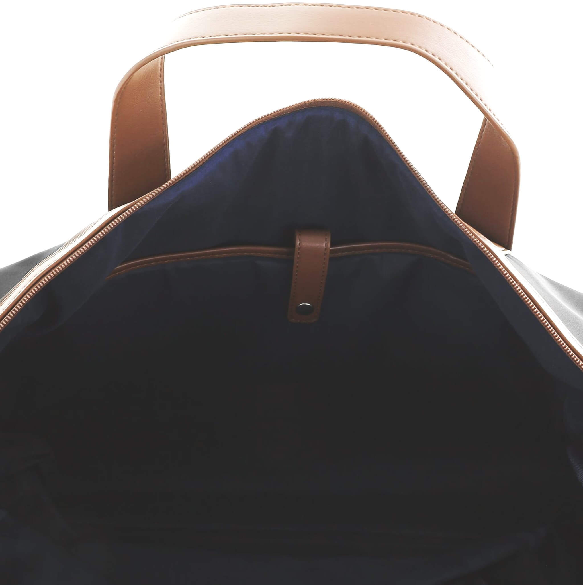 Pierre Cardin Nylon 2-Tone Lite Overnight Bag in Black