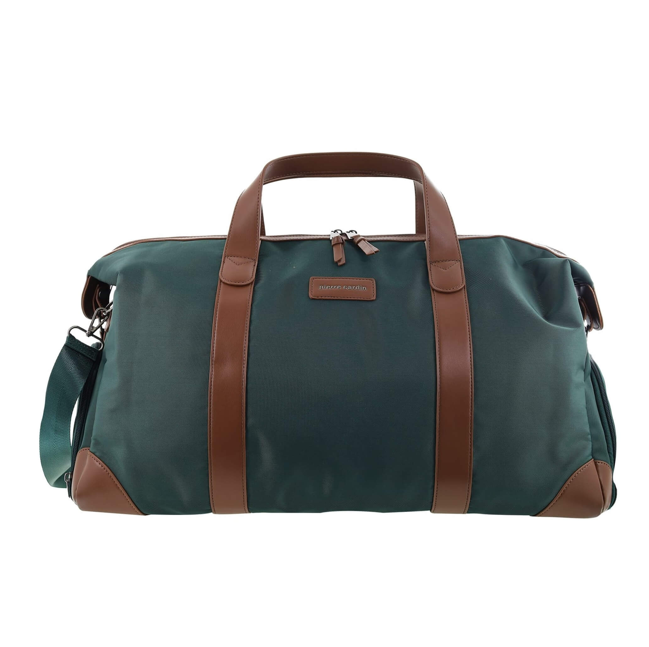 Pierre Cardin Nylon 2-Tone Lite Overnight Bag in Olive
