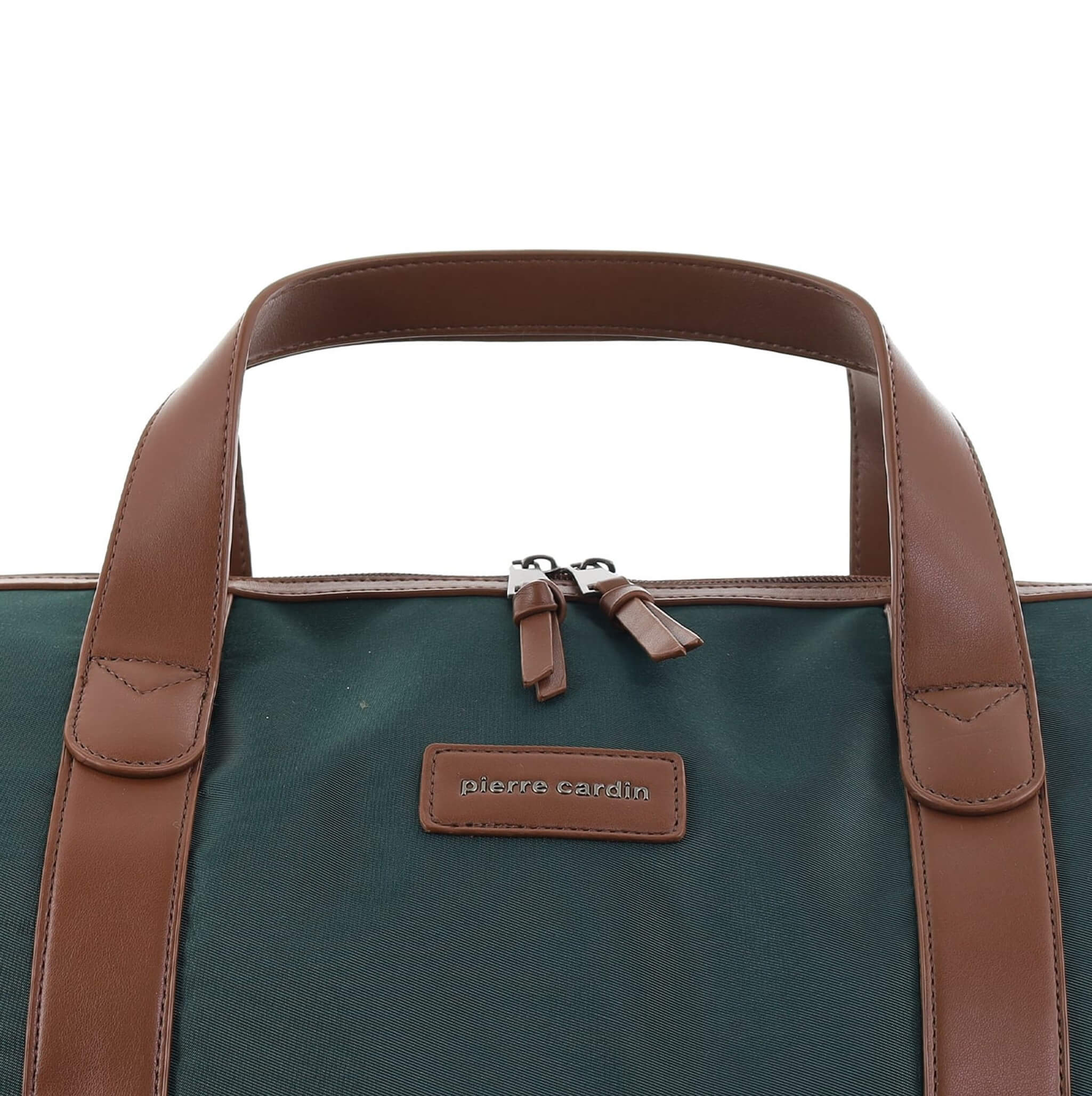 Pierre Cardin Nylon 2-Tone Lite Overnight Bag in Olive