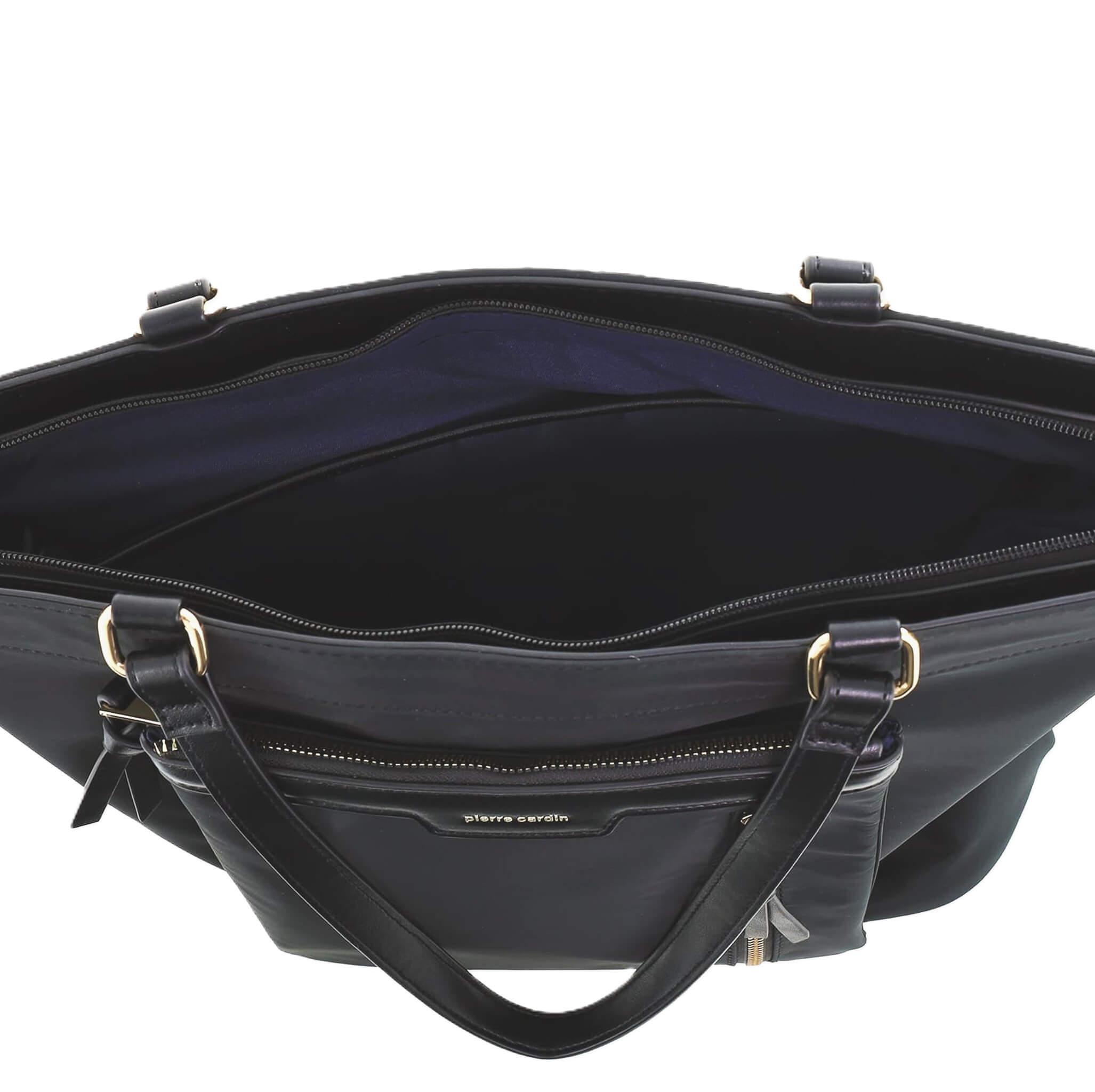 Pierre Cardin Monaco Nylon Tote Bag In Black 