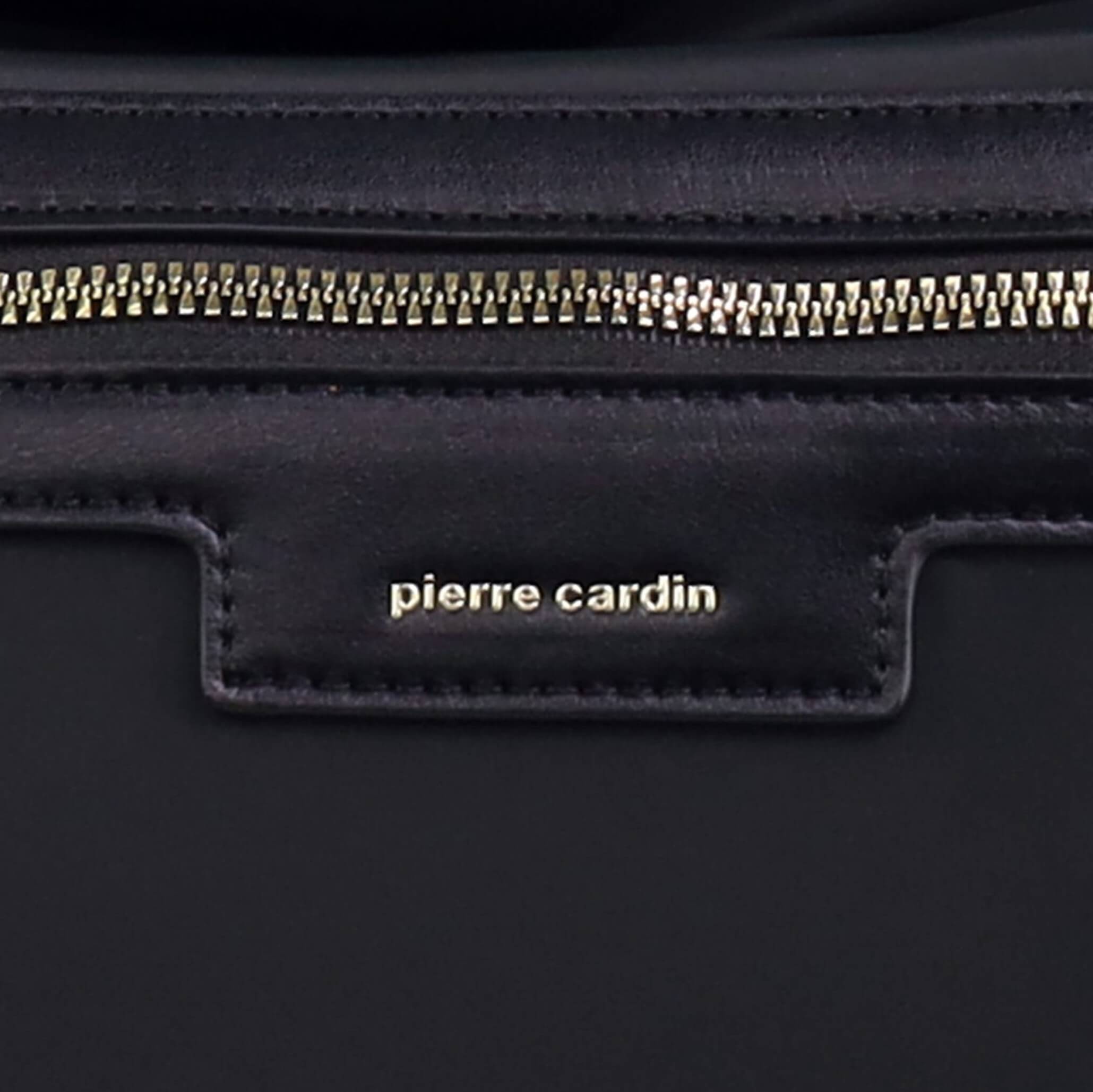 Pierre Cardin Monaco Nylon Shoulder Bag In Black