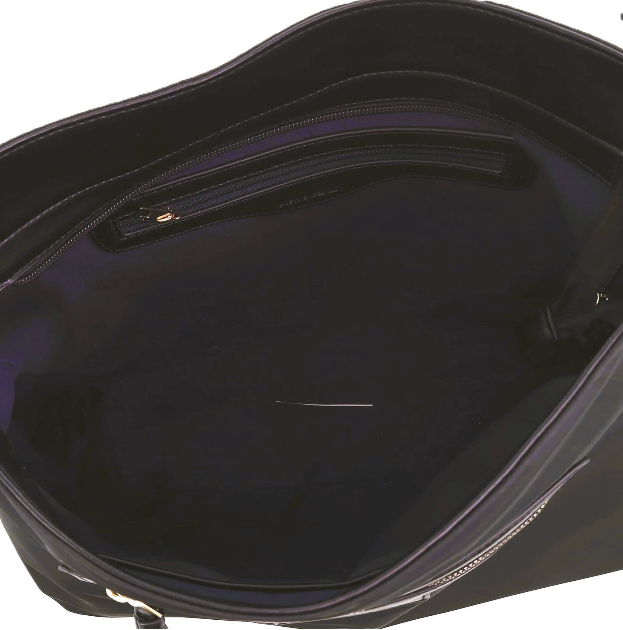 Pierre Cardin Monaco Nylon Shoulder Bag In Black
