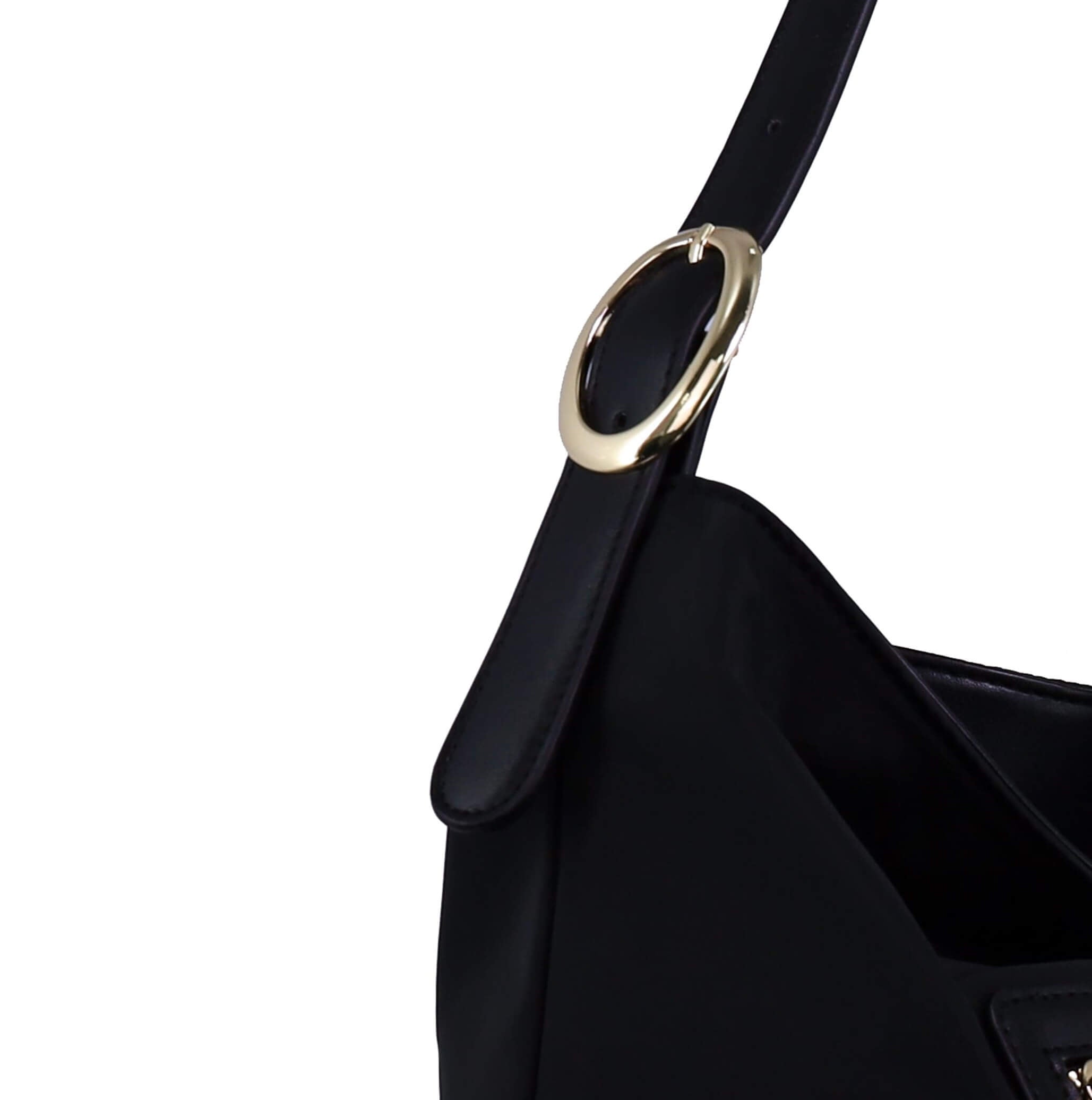 Pierre Cardin Monaco Nylon Shoulder Bag In Black