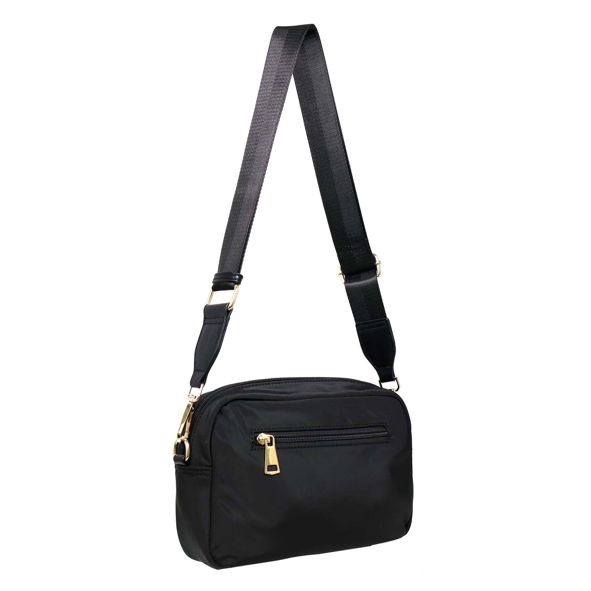 Pierre Cardin Monaco Nylon Everyday Bag in Black