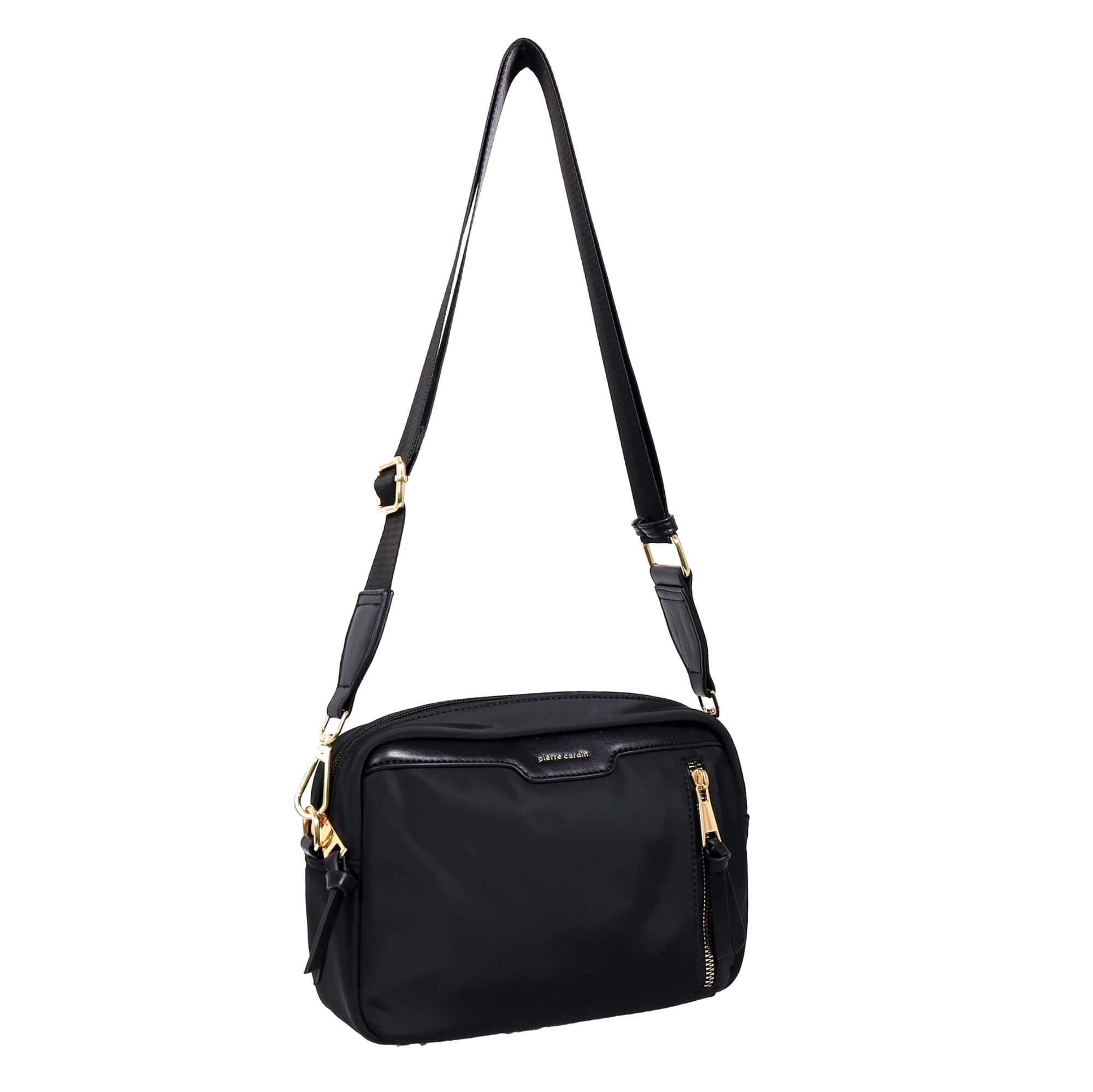 Pierre Cardin Monaco Nylon Everyday Bag in Black