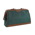 Pierre Cardin PC4128 nylon toiletry bag with brown vegan leather trim.