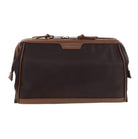 Pierre Cardin PC4128 nylon toiletry bag with brown vegan leather trim.