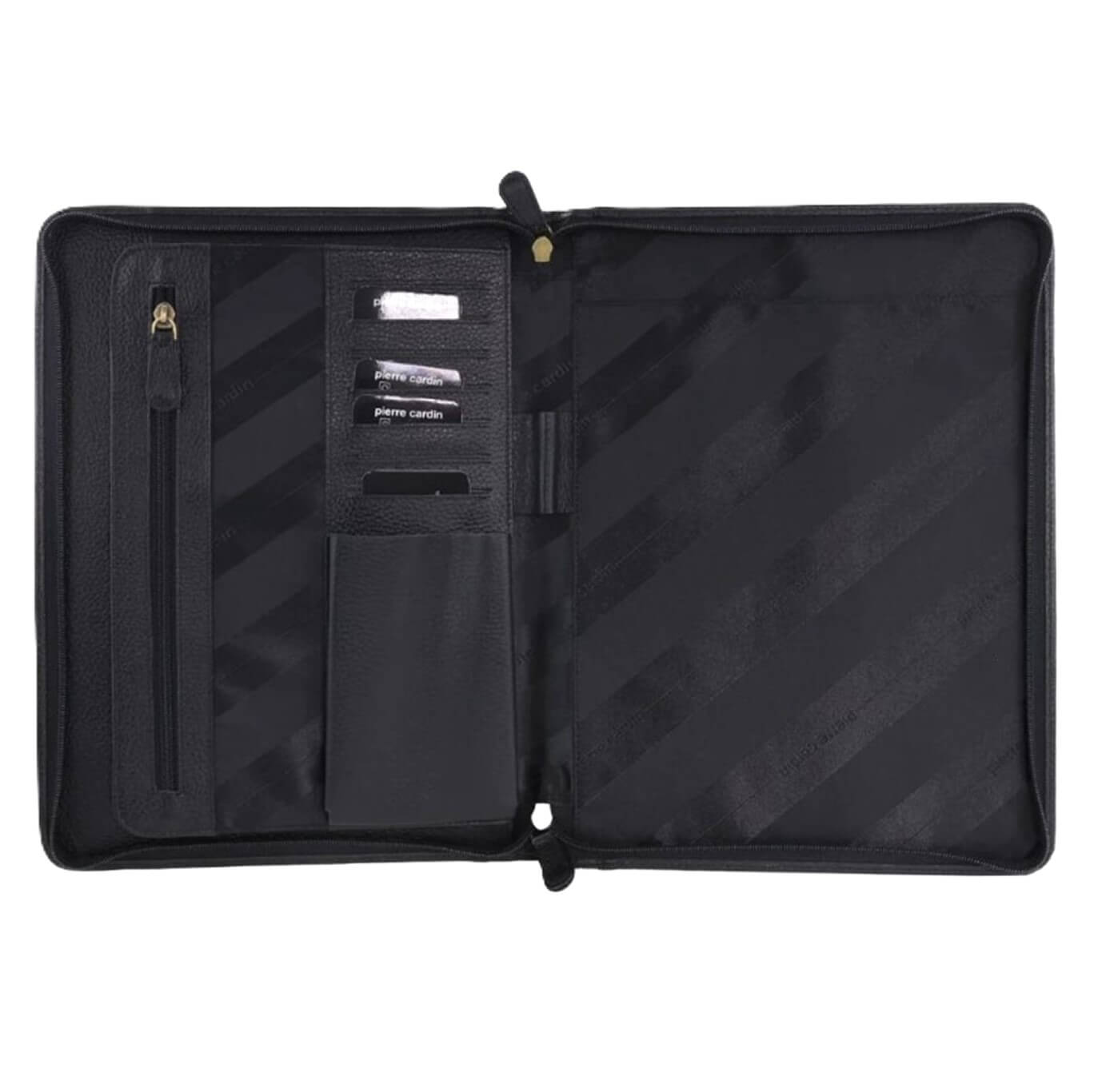 Pierre Cardin PC8872 Italian Leather A4 Business Folio/Black