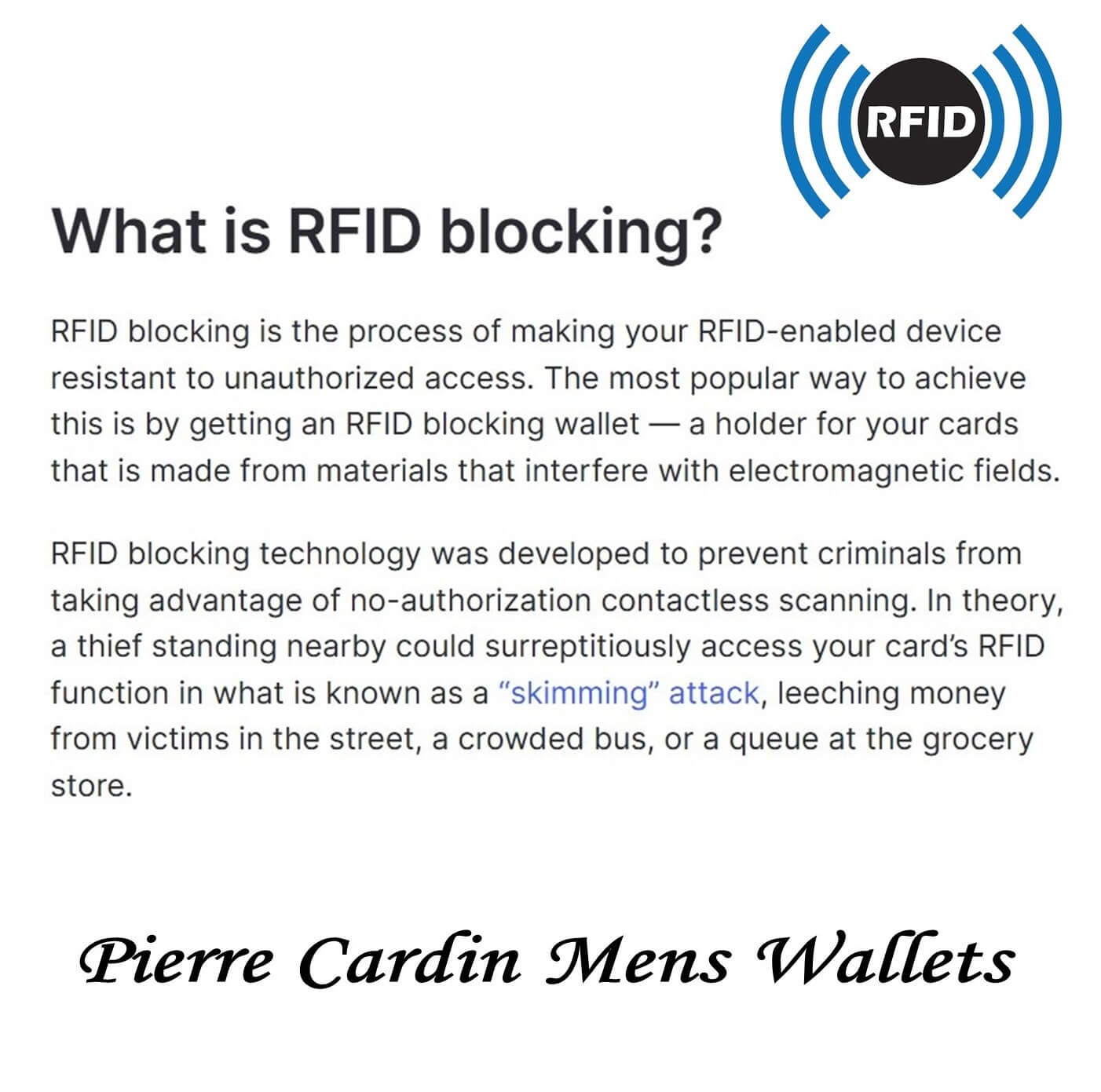 Pierre Cardin RFID Blocking Wallets