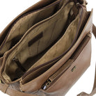 Pierre Cardin Unisex Italian Leather Crossbody Bag In Oak