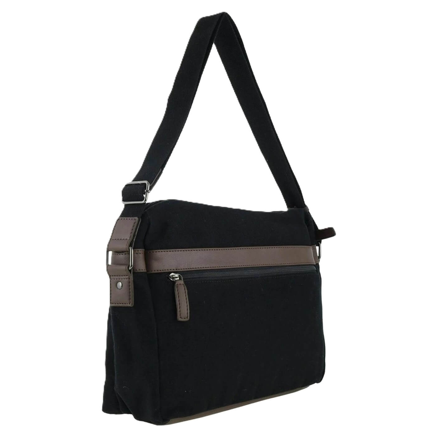 Police Rustic Canvas Men's Messenger-Business Bag in Black