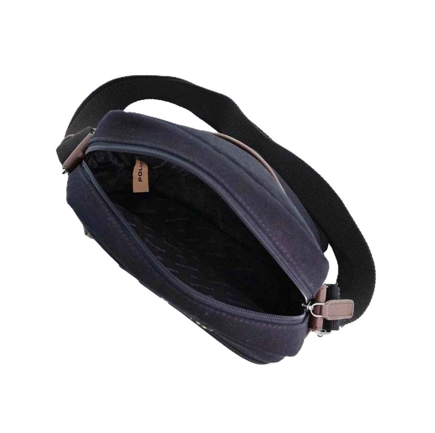Police Rustic Canvas Men's Messenger-Business Bag in Black