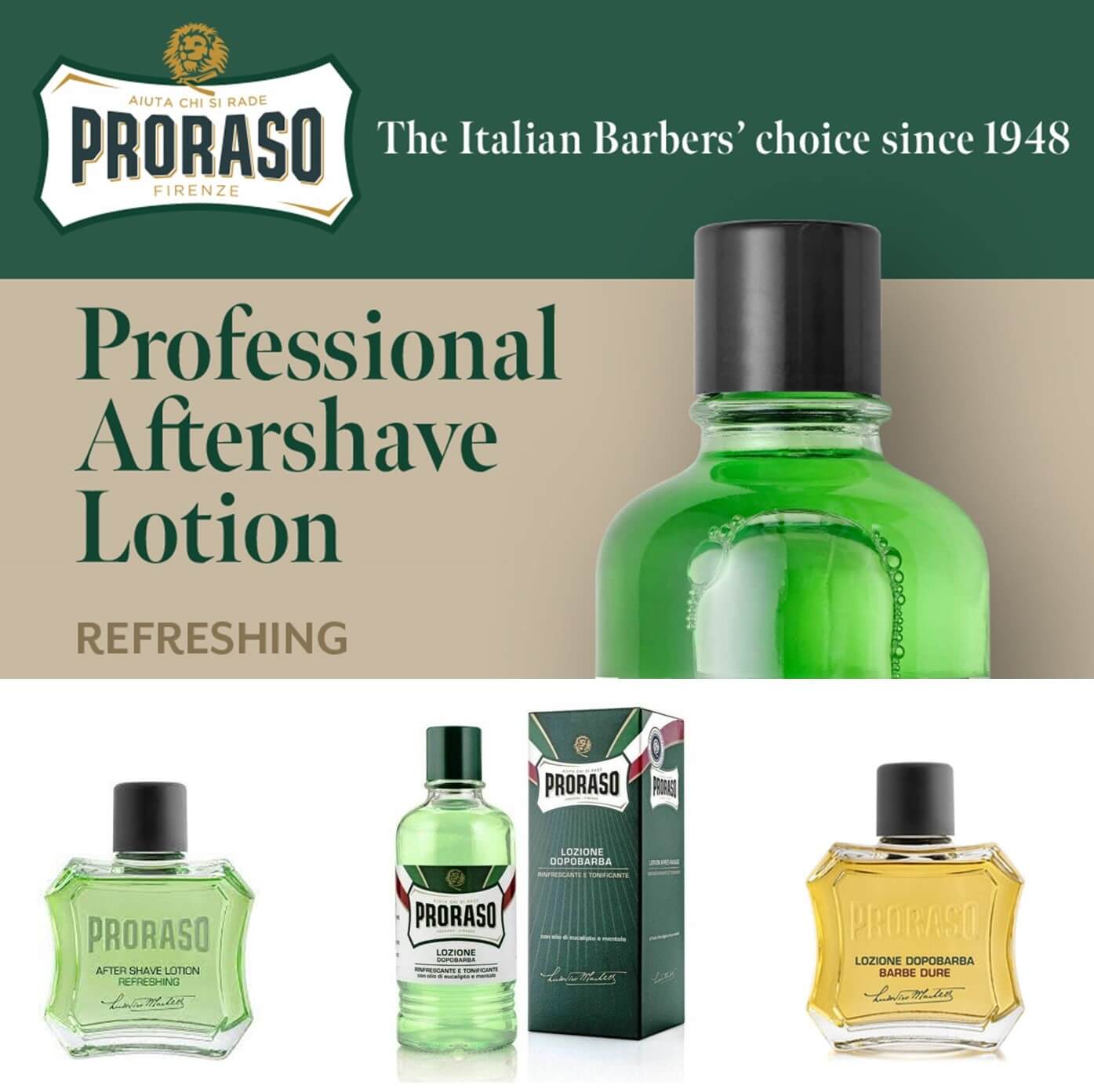PRORASO Aftershave Lotion Refreshing 