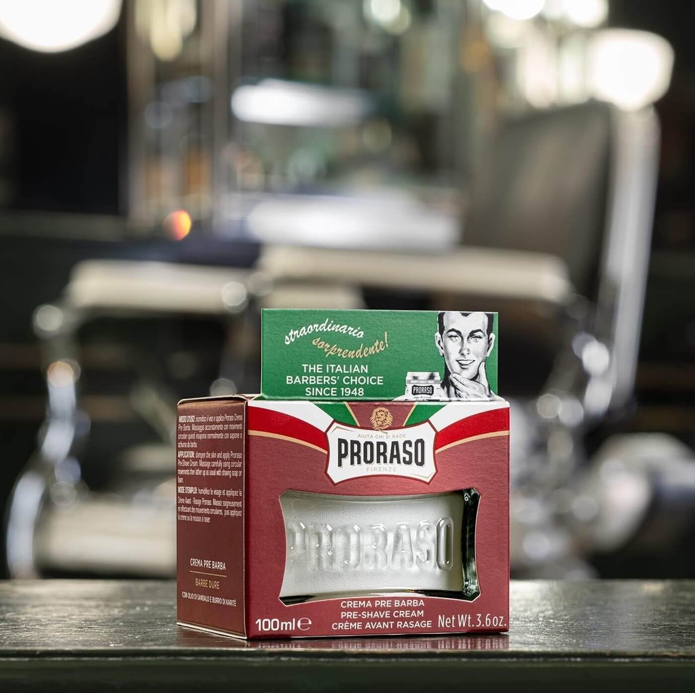 PRORASO Pre/After Shave Cream for Course Beards
