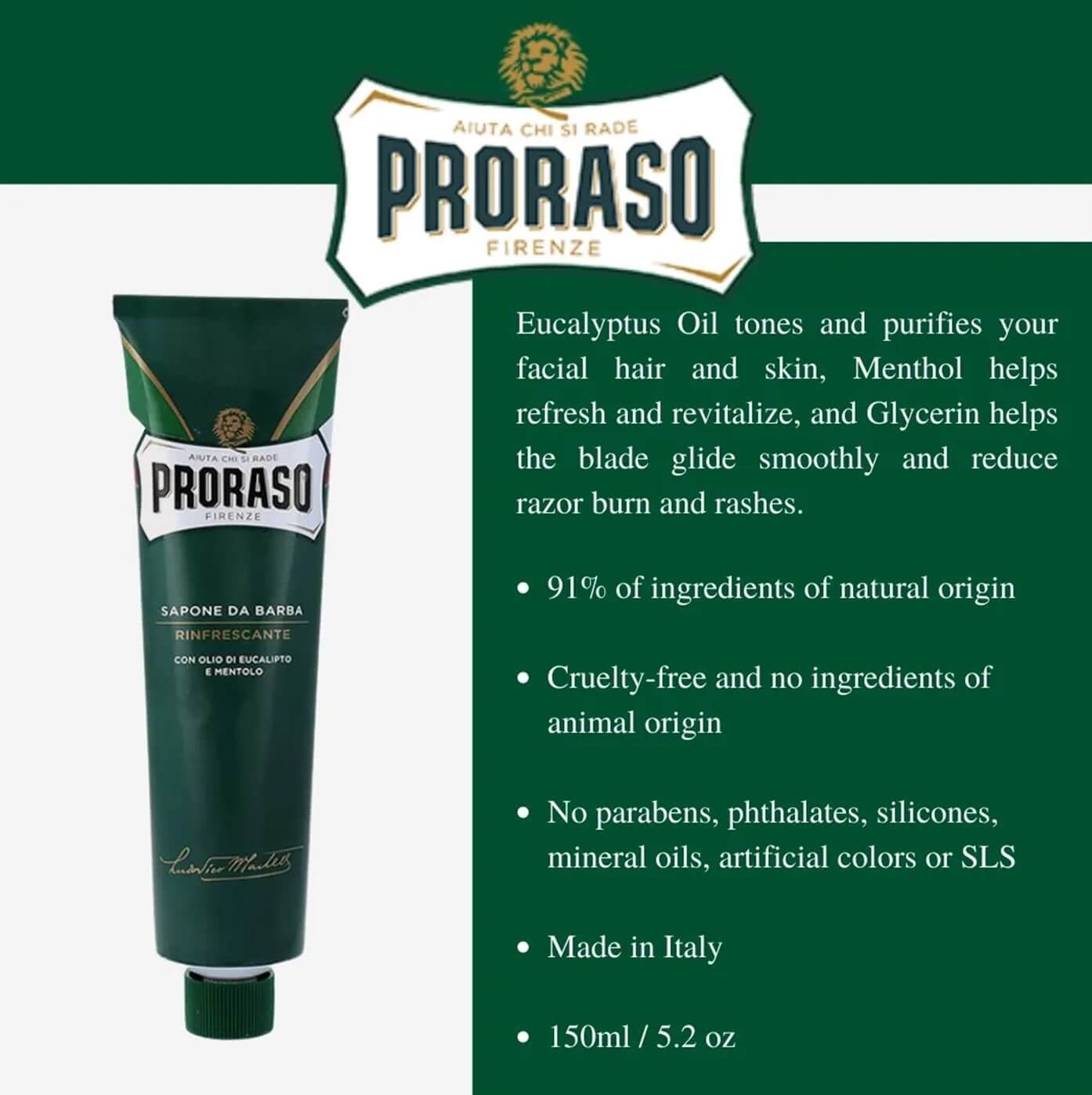 PRORASO Shave Cream Refreshing and Toning 