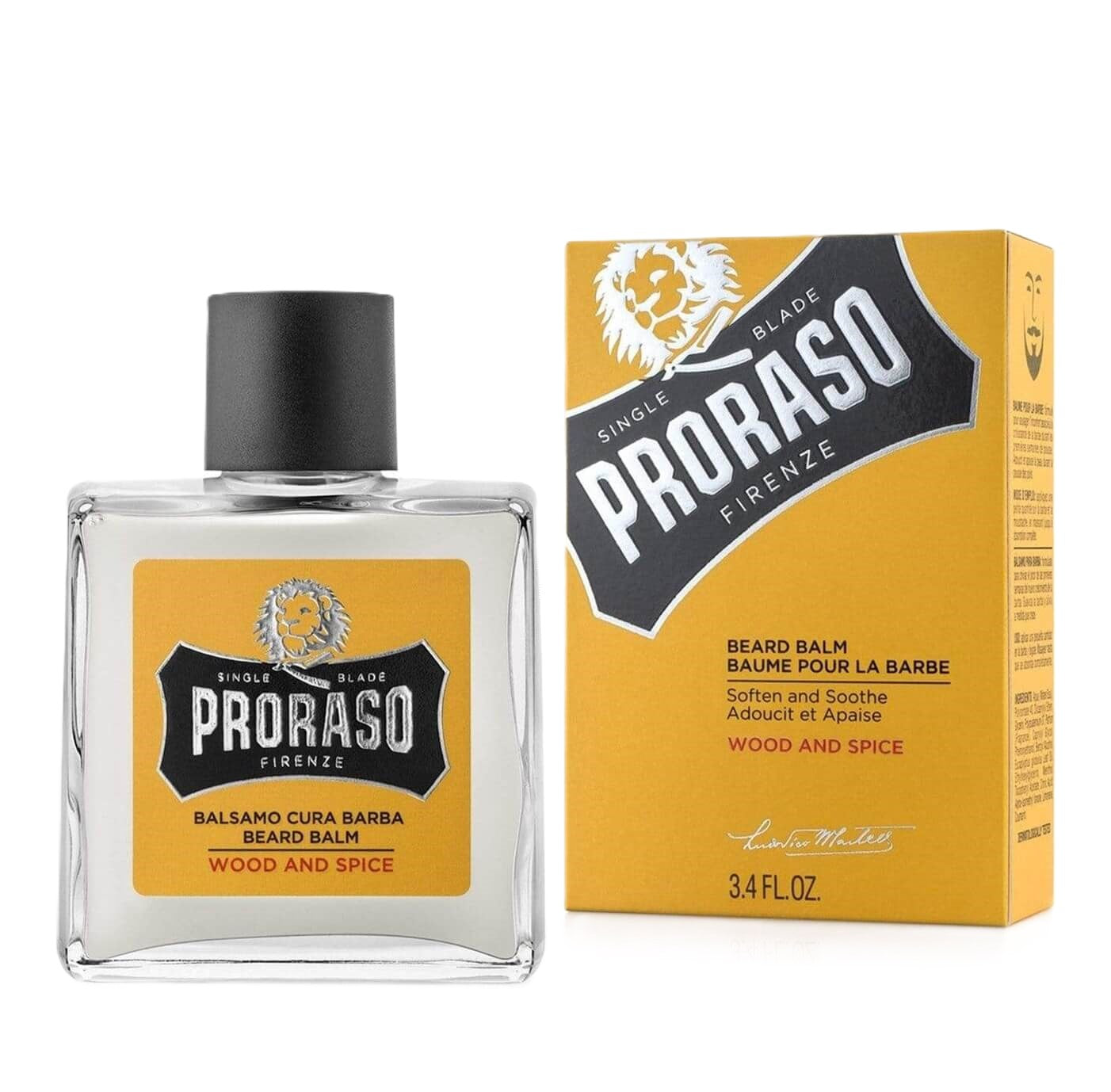 Proraso Beard Balm Wood and Spice + Beard Brush