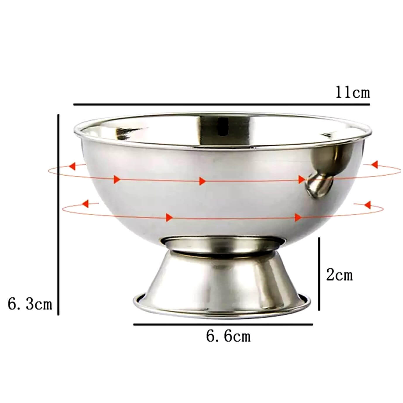 Stainless Steel Shaving Bowl with Stand