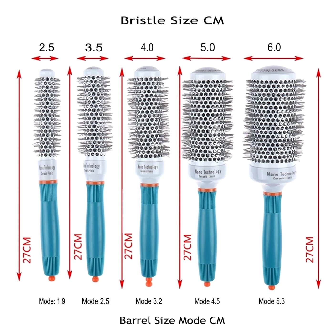 Thermal Ceramic Tech Nano Ion Hairbrush 